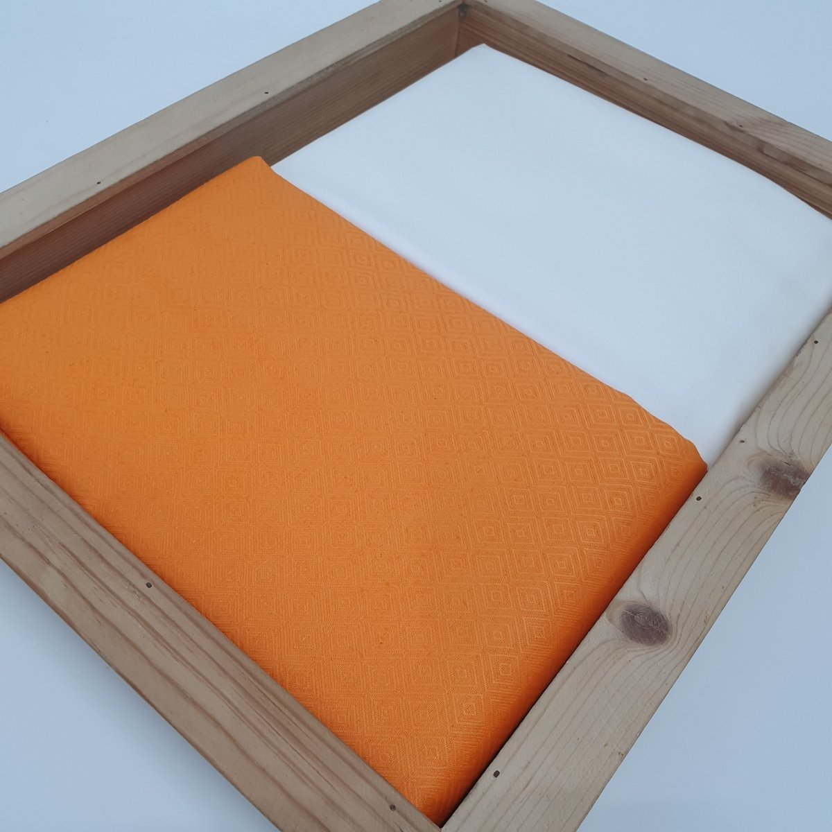 Unstitched Orange Diamond Kurta Pyjama