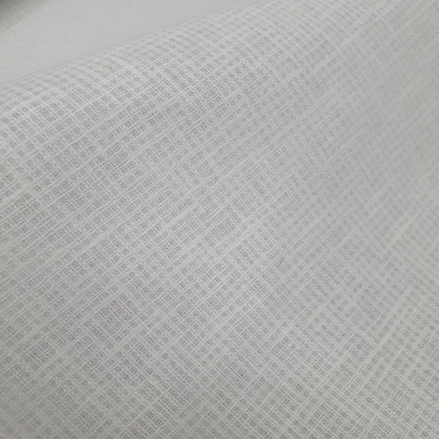 Unstitched White Mini Kurta Pyjama